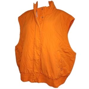 Puffed Light Vest Orange Cropped Fit Side Zip Pockets Joy Lab Size 2X